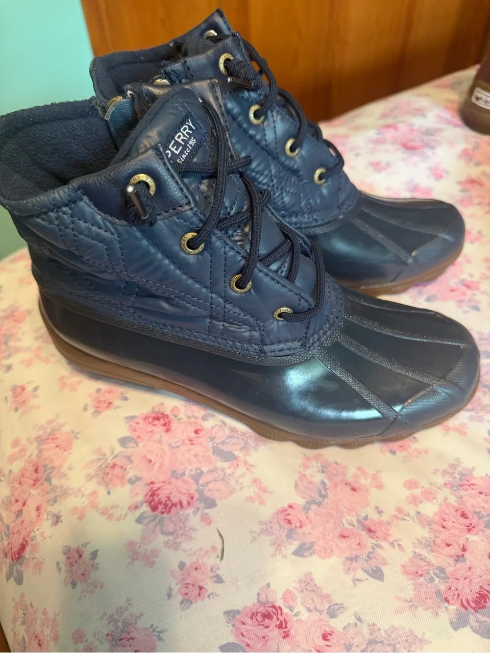 Sperry Navy Duck Boots